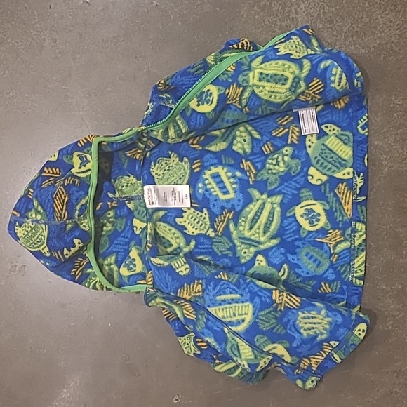 PATAGONIA FLEECE TURTLE PRINT ZIP UP HOODIE JACKET - Picture 7 of 11